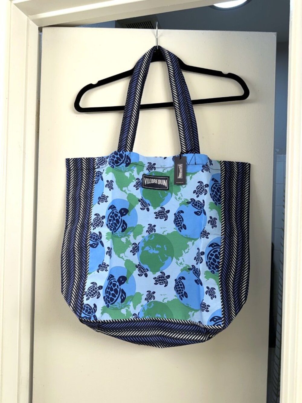 Vilebrequin lightweight tote bag, turtle print, new with tags